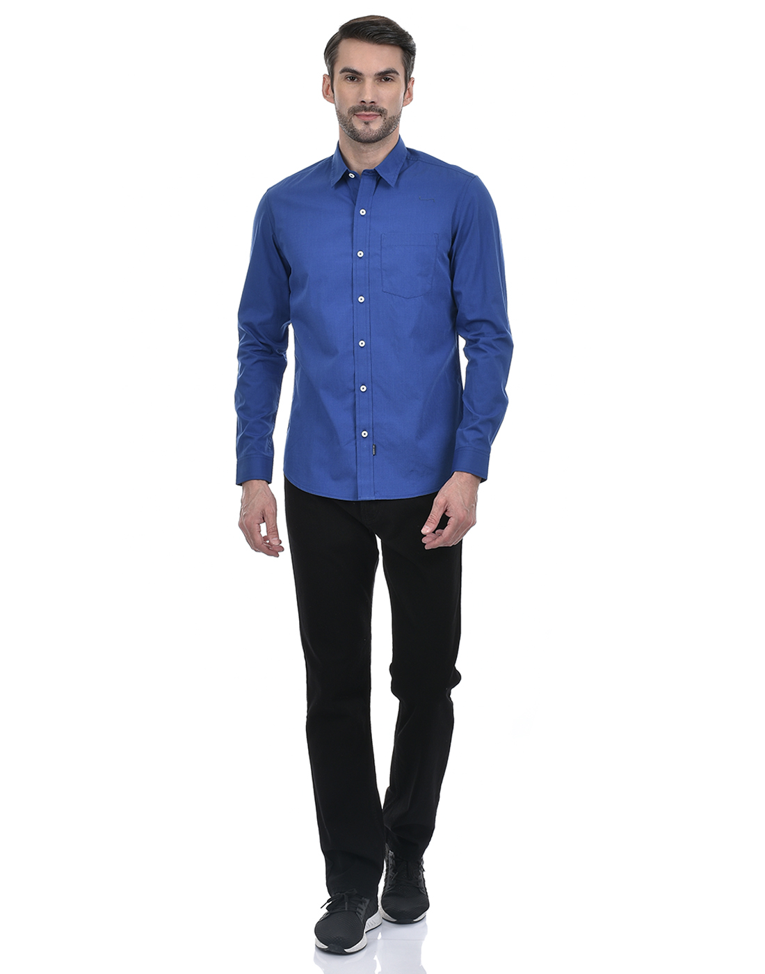 Numero Uno Men Solid Blue Shirt